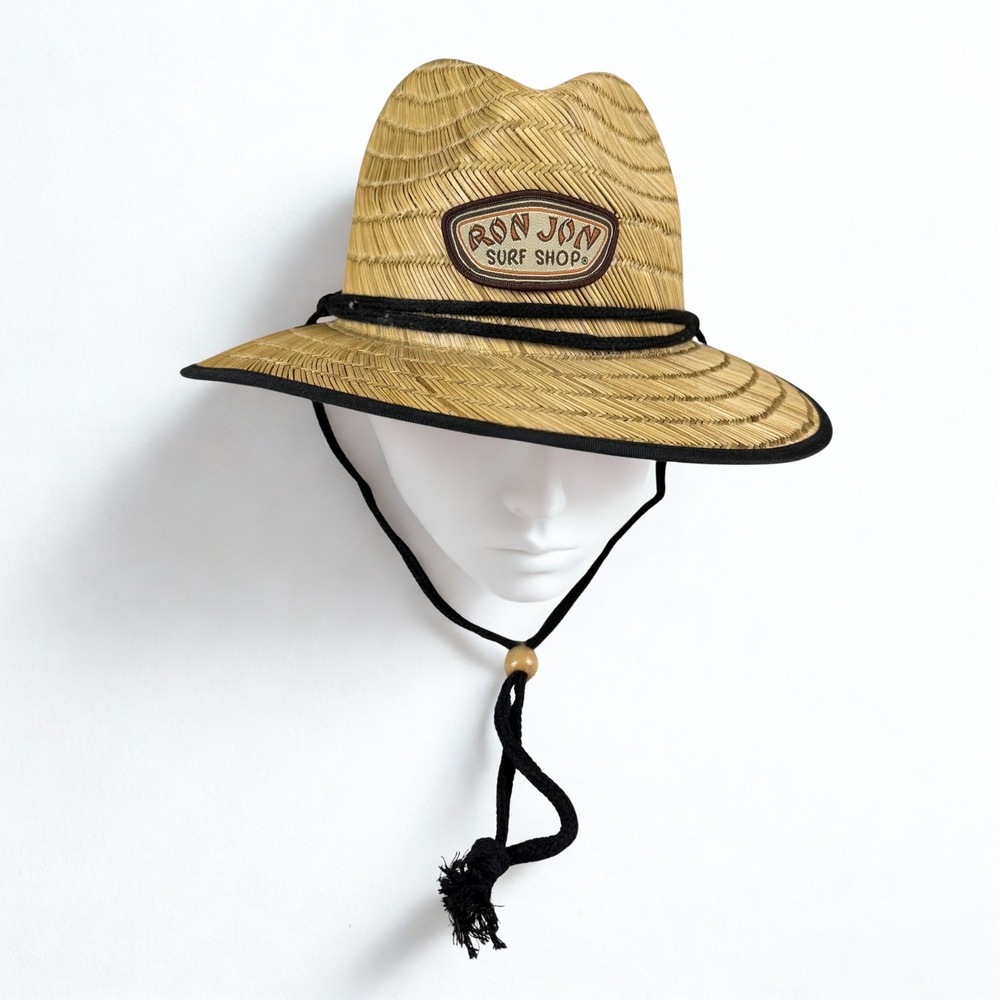 Ron Jon Surf Shop Straw Lifeguard Hat OSFM Wide Brim Beach‎ Surf Sun Casual